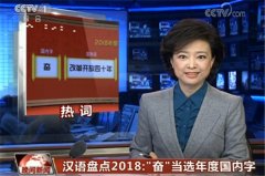 CCTV央视媒体 -  CCTV -1《晚间新闻》新闻植入报道-汉语盘点2018：“