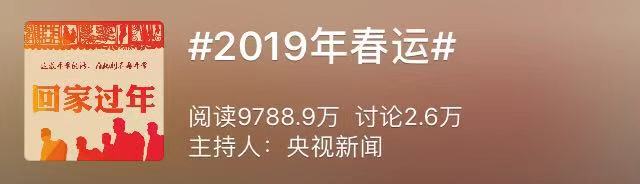 微博热门话题榜：#2019年春运#