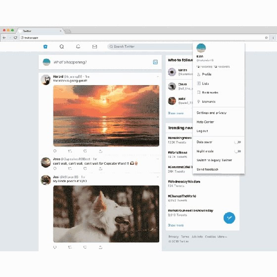 企业出海 - Twitter小范围测试新版桌面端界面：界面更 简洁 快