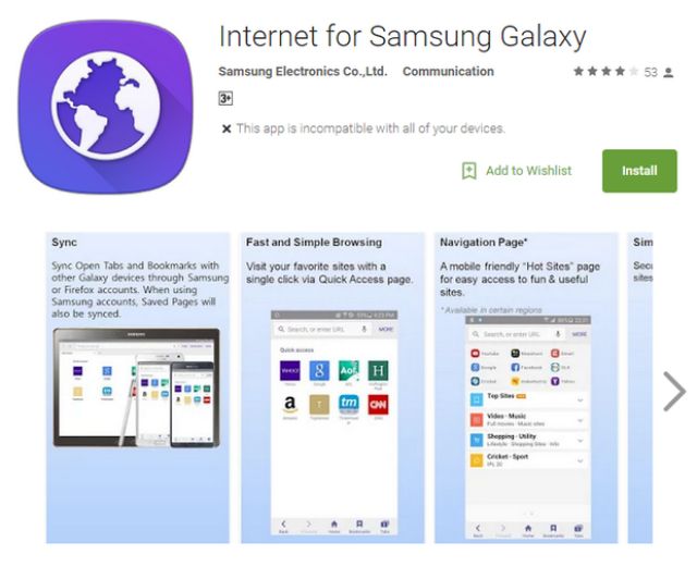 企业出海 - <b>三星在谷歌Play上架了自家浏览器</b>
